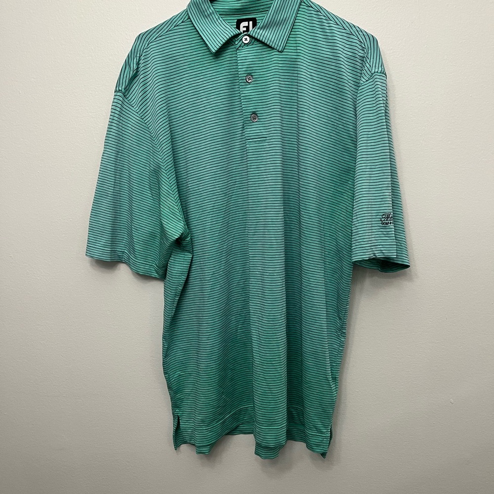 FootJoy Teal Striped Golf Polo